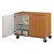 Counter-Height Mobile Shelf Storage Cabinet w/ Lockable Doors (Four Compartments)